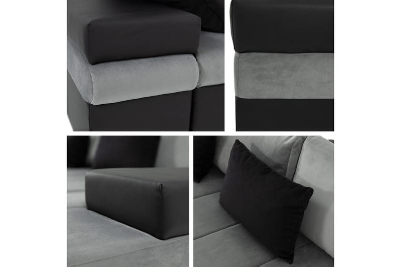 Naoma Bäddsoffa med Divan 4-sits - Grå - Products - Möbler - Soffa - Bäddsoffa - Bäddsoffa divan