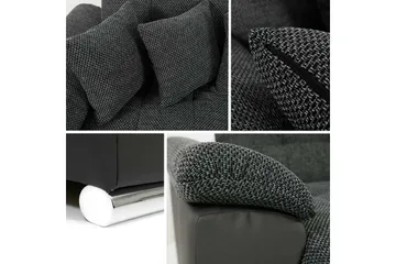 Niko U-Bäddsoffa 350x205x76 cm Divan Vänster - Vit/Grå - Products - Möbler - Soffa - Bäddsoffa - Bäddsoffa divan
