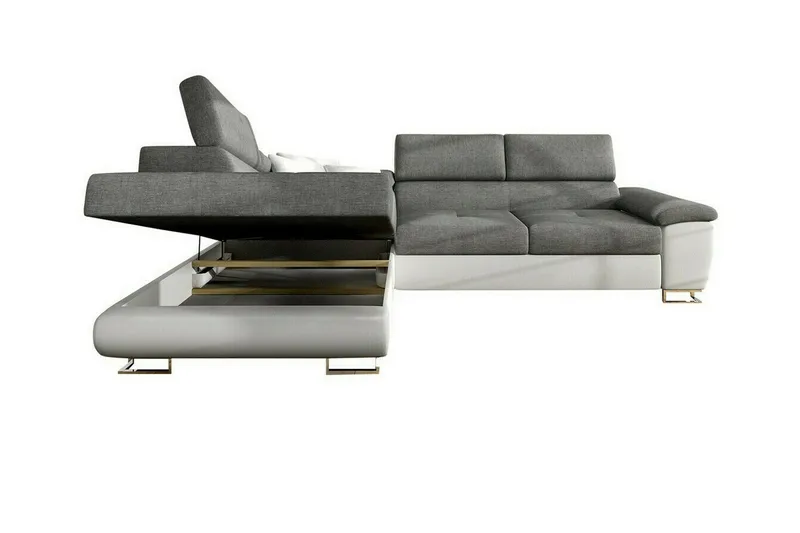 Reginia 3-sits Hörnbäddsoffa Ljusgrå - Products - Möbler - Soffa - Bäddsoffa - Hörnbäddsoffa