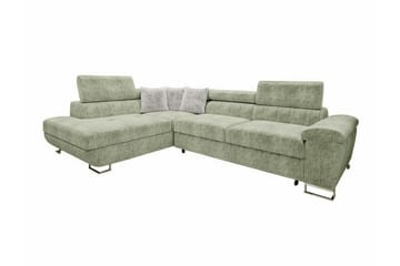 Reginia 4-sits Hörnbäddsoffa Light green - Products - Möbler - Soffa - Bäddsoffa - Hörnbäddsoffa