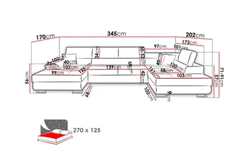 Reginia 4-sits Hörnbäddsoffa - Products - Möbler - Soffa - Bäddsoffa - Hörnbäddsoffa