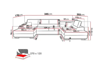 Reginia 4-sits Hörnbäddsoffa - Products - Möbler - Soffa - Bäddsoffa - Hörnbäddsoffa