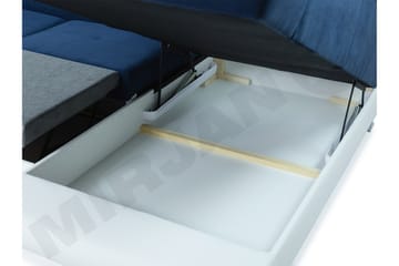 Reginia 6-sits Bäddsoffa - Vit/Grå - Products - Möbler - Soffa - Bäddsoffa - Bäddsoffa längsbäddad