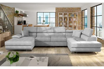 Reginia Bäddsoffa Höger - Grå - Products - Möbler - Soffa - Bäddsoffa - Bäddsoffa divan