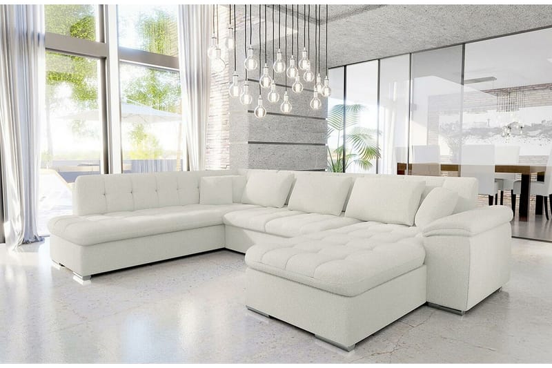 Sakri 5-sits Hörnbäddsoffa White - Products - Möbler - Soffa - Bäddsoffa - Bäddsoffa divan