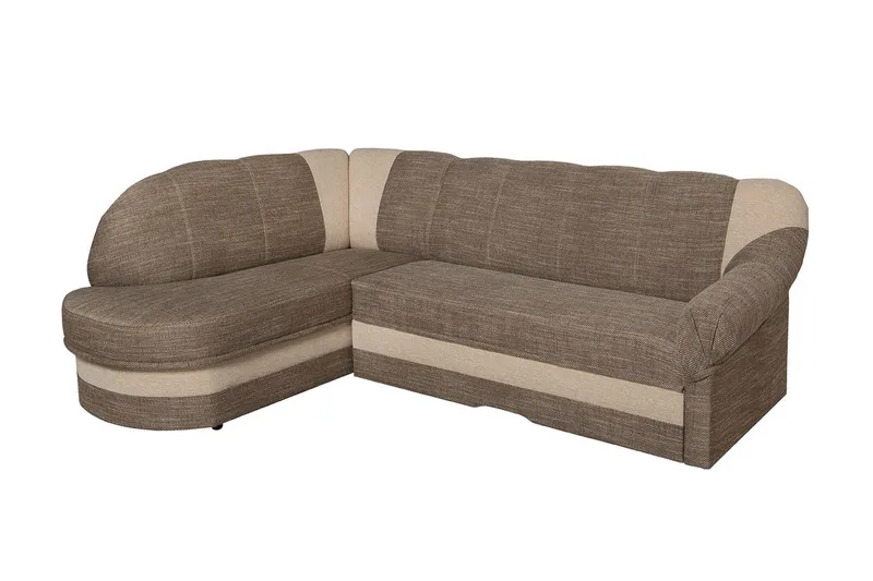 Sandra 7-sits Hörnbäddsoffa Vänster, Beige