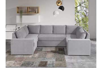 Staffin 4-sits Hörnbäddsoffa Light grey/Dark grey - Products - Möbler - Soffa - Bäddsoffa - Hörnbäddsoffa