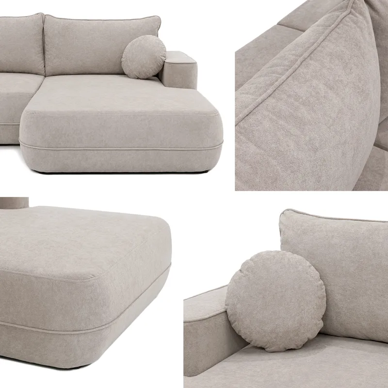 Uppland Bäddsoffa Dubbeldivan 5-sits - Vit - Products - Möbler - Soffa - Bäddsoffa - U bäddsoffa