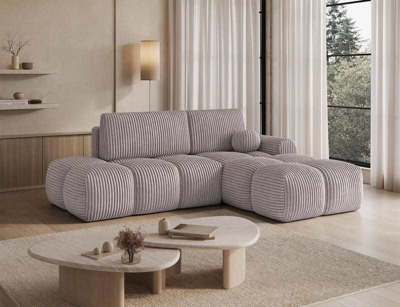 Vittario 3-sits Bubblig Bäddsoffa med Divan och förvaring Höger - Modullo 03 - Products - Möbler - Soffa - Bäddsoffa - Hörnbäddsoffa