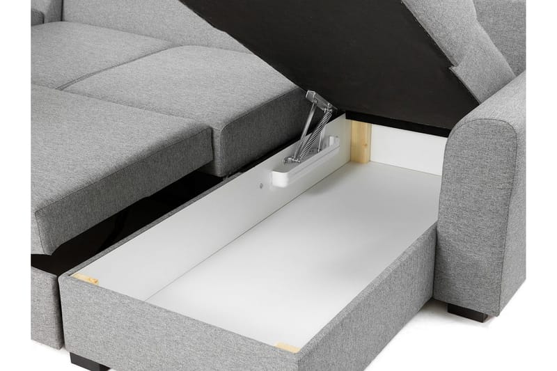 Wilma Hörnsoffa Vänster - Grå/Vit - Products - Möbler - Soffa - Bäddsoffa - Bäddsoffa divan