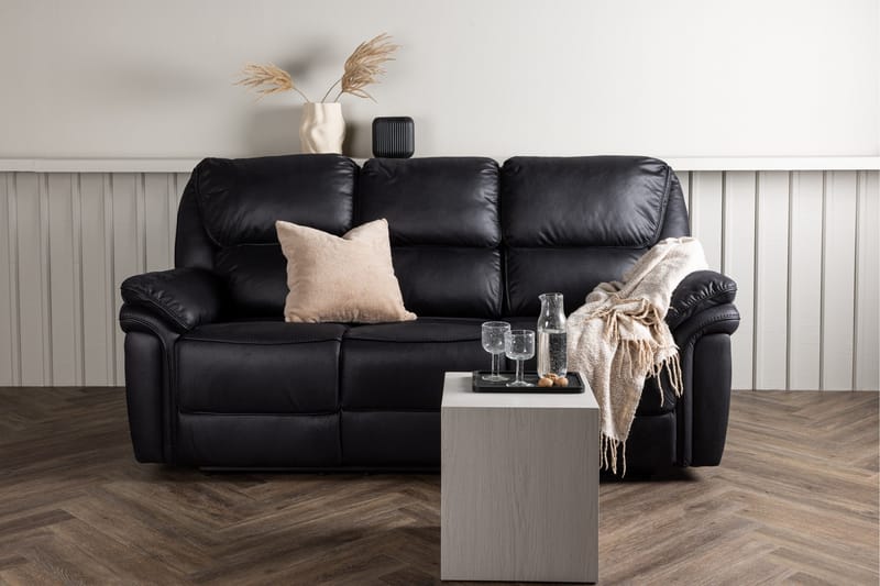 Saranda Reclinersoffa - Svart - Products - Möbler - Soffa - Biosoffa & reclinersoffa - 3 sits biosoffa & reclinersoffa