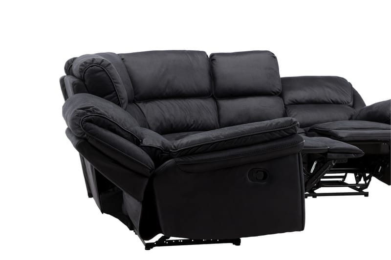 Saranda Reclinersoffa - Svart - Products - Möbler - Soffa - Biosoffa & reclinersoffa - 4 sits biosoffa & reclinersoffa