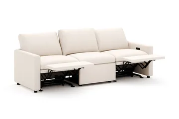 Barsele 3-sits Elektrisk Reclinersoffa - Beige - Products - Möbler - Soffa - Biosoffa & reclinersoffa
