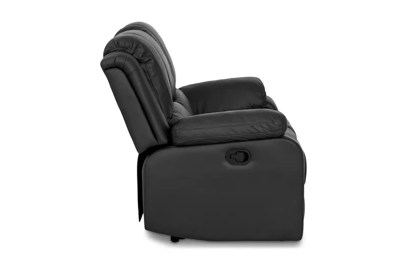 Norbo Liten Reclinersoffa 2-sits Konstläder - Fällbar soffa - Biosoffa - Svart / Mörk - Products - Möbler - Soffa - Biosoffa & reclinersoffa - 2 sits biosoffa & reclinersoffa