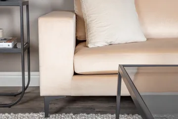 Bolero Sammetssoffa 3-sits - Beige - Products - Möbler - Soffa - 3 sits soffa