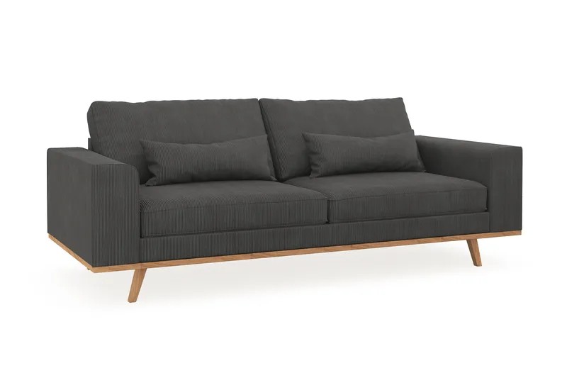 Copenhagen 3-sits Manchestersoffa - Mörkgrå - Products - Möbler - Soffa - 3 sits soffa