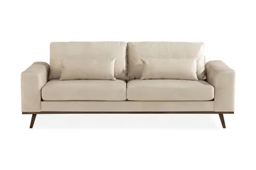 Copenhagen 3-sits Sammetssoffa - Beige - Products - Möbler - Soffa - 3 sits soffa