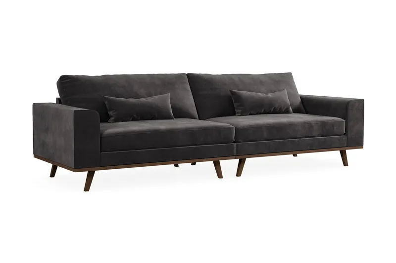 Copenhagen 4-sits Sammetssoffa - Mörkgrå - Products - Möbler - Soffa - Sammetssoffa