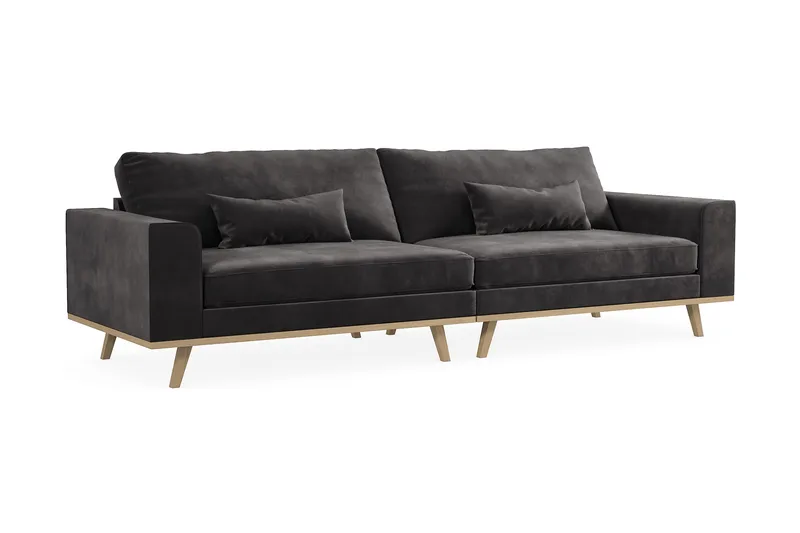 Copenhagen 4-sits Sammetssoffa - Mörkgrå - Products - Möbler - Soffa - Sammetssoffa
