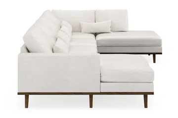 Copenhagen 5-sits Högervänd U-formad Soffa med Divan och Schäslong i Bouclé - Vit - Products - Möbler - Soffa - U-soffa