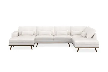Copenhagen 5-sits Högervänd U-formad Soffa med Divan och Schäslong i Bouclé - Vit - Products - Möbler - Soffa - U-soffa