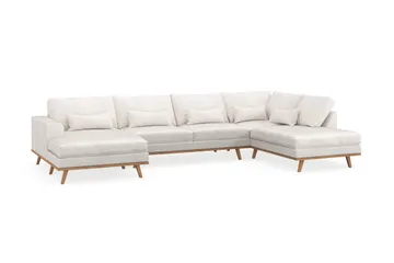 Copenhagen 5-sits Högervänd U-formad Soffa med Divan och Schäslong i Bouclé - Vit - Products - Möbler - Soffa - U-soffa
