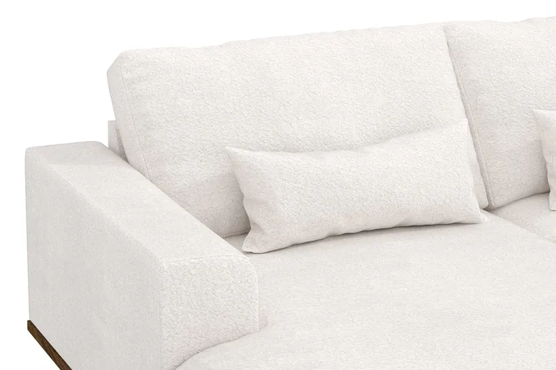 Copenhagen 5-sits Högervänd U-formad Soffa med Divan och Schäslong i Bouclé - Vit - Products - Möbler - Soffa - U-soffa