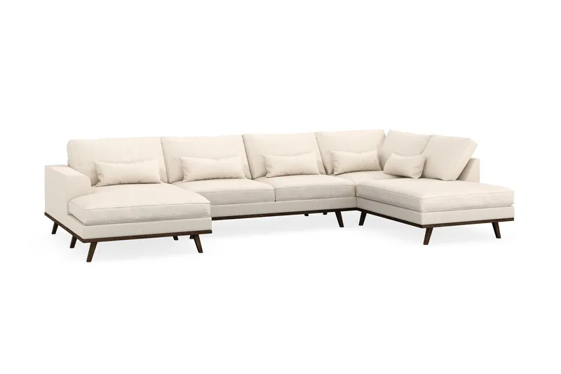 Copenhagen 5-sits Högervänd U-formad Soffa med Divan och Schäslong i Manchester - Beige - Products - Möbler - Soffa - U-soffa