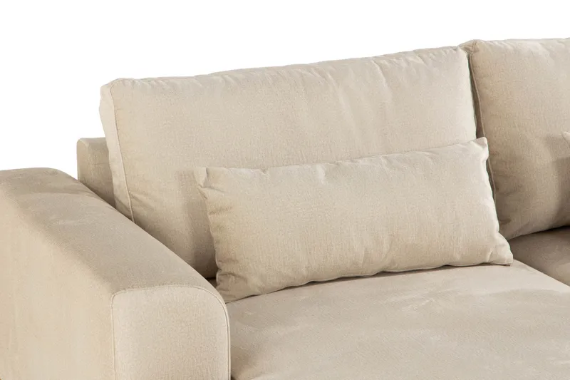 Copenhagen 5-sits Högervänd U-formad Soffa med Divan och Schäslong i Sammet - Beige - Products - Möbler - Soffa - Sammetssoffa