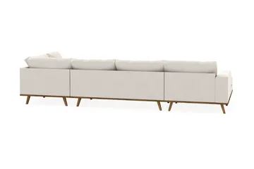 Copenhagen 5-sits Högervänd U-formad Soffa med Divan och Schäslong i Sammet - Krämvit - Products - Möbler - Soffa - Sammetssoffa
