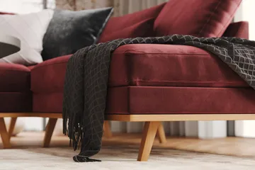 Copenhagen 5-sits Högervänd U-formad Soffa med Divan och Schäslong i Sammet - Lila - Products - Möbler - Soffa - Sammetssoffa