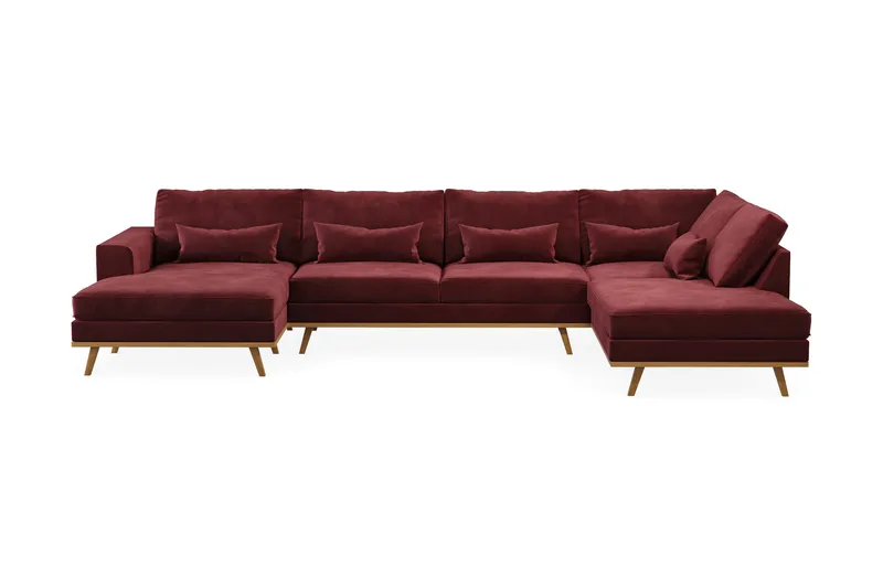 Copenhagen 5-sits Högervänd U-formad Soffa med Divan och Schäslong i Sammet - Lila - Products - Möbler - Soffa - Sammetssoffa