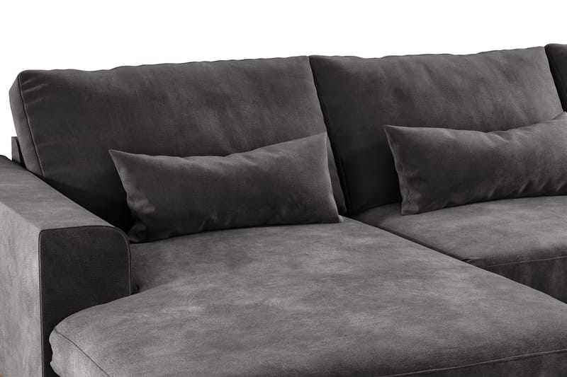 Copenhagen 5-sits Högervänd U-formad Soffa med Divan och Schäslong i Sammet - Mörkgrå - Products - Möbler - Soffa - Sammetssoffa