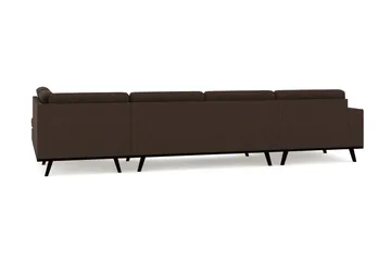 Copenhagen 5-sits Högervänd U-formad Soffa med Divan och Schäslong i Tyg - Brun - Products - Möbler - Soffa - U-soffa