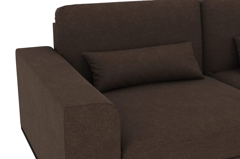 Copenhagen 5-sits Högervänd U-formad Soffa med Divan och Schäslong i Tyg - Brun - Products - Möbler - Soffa - U-soffa