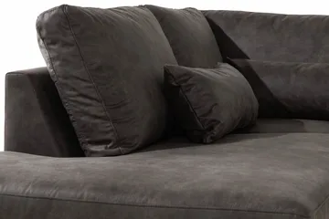 Copenhagen 5-sits Vänstervänd U-formad Soffa med Divan och Schäslong i Konstläder - Mörkgrå - Products - Möbler - Soffa - Skinnsoffa