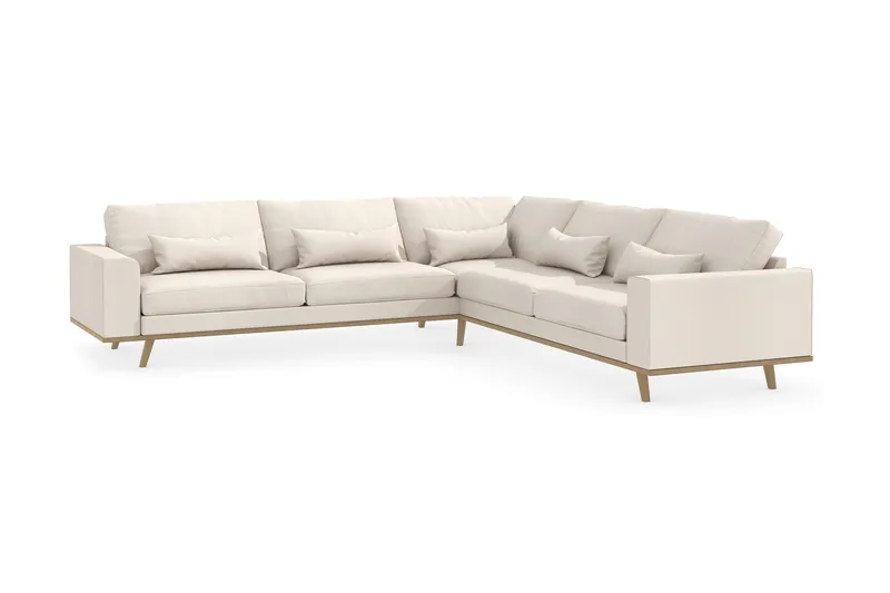Copenhagen 6-sits L-formad Hörnsoffa i Tyg - Beige - Products - Möbler - Soffa - Hörnsoffa