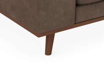 Copenhagen Premium 5-sits Högervänd U-formad Djup Soffa med Divan och Schäslong i Tyg - Mörkbrun - Products - Möbler - Soffa - U-soffa