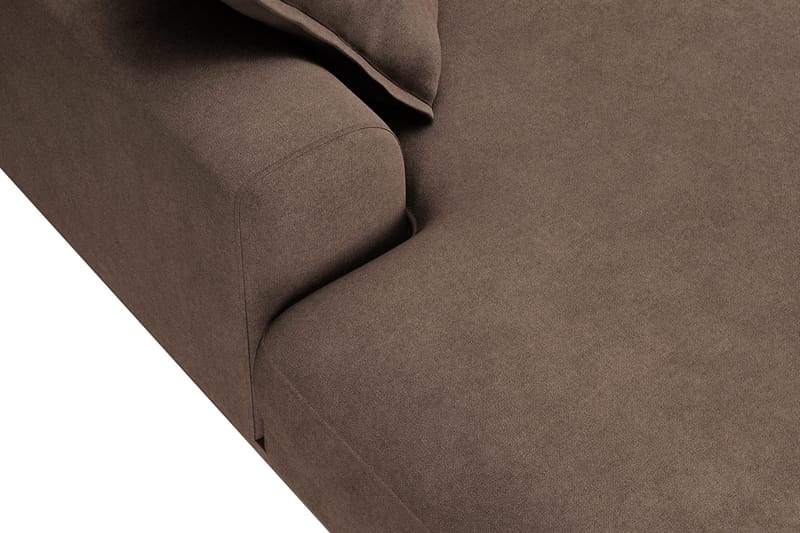 Copenhagen Premium 5-sits Högervänd U-formad Djup Soffa med Divan och Schäslong i Tyg - Mörkbrun - Products - Möbler - Soffa - U-soffa