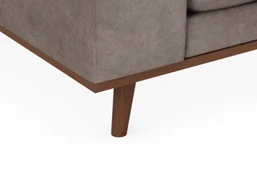 Copenhagen Premium 5-sits Högervänd U-formad Djup Soffa med Divan och Schäslong i Tyg - Brun - Products - Möbler - Soffa - U-soffa