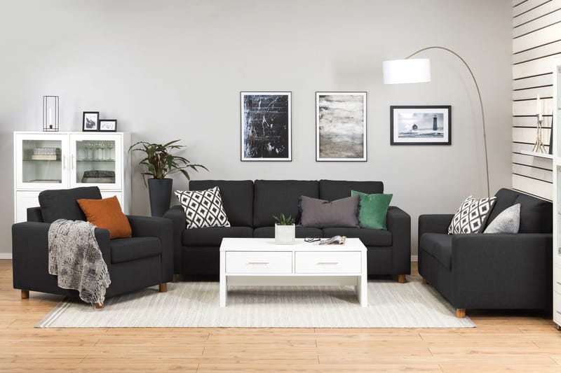 Crazy 3-sits Tygsoffa - Antracit - Products - Möbler - Soffa - 3 sits soffa