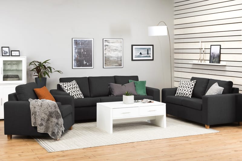 Crazy 3-sits Tygsoffa - Antracit - Products - Möbler - Soffa - 3 sits soffa