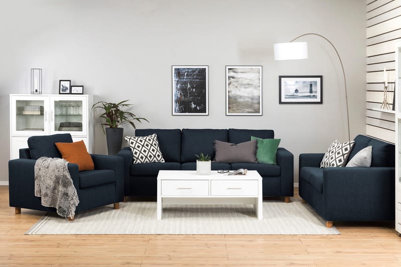 Crazy 3-sits Tygsoffa - Blå - Products - Möbler - Soffa - 3 sits soffa
