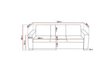 Crazy 3-sits Tygsoffa - Brun - Products - Möbler - Soffa - 3 sits soffa