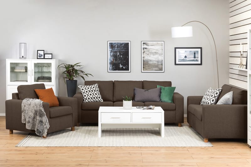 Crazy 3-sits Tygsoffa - Brun - Products - Möbler - Soffa - 3 sits soffa