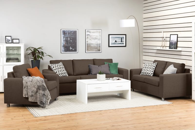 Crazy 3-sits Tygsoffa - Brun - Products - Möbler - Soffa - 3 sits soffa