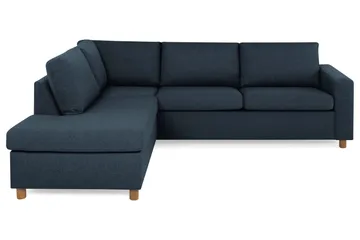 Crazy 3-sits Vänstervänd L-formad Schäslongsoffa i Tyg - Blå - Products - Möbler - Soffa - Divansoffa & schäslongsoffa
