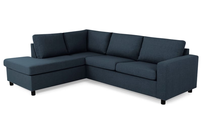 Crazy 3-sits Vänstervänd L-formad Schäslongsoffa i Tyg - Blå - Products - Möbler - Soffa - Divansoffa & schäslongsoffa