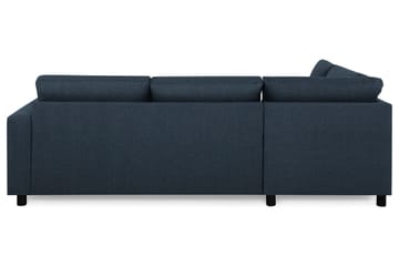 Crazy 3-sits Vänstervänd L-formad Schäslongsoffa i Tyg - Blå - Products - Möbler - Soffa - Divansoffa & schäslongsoffa