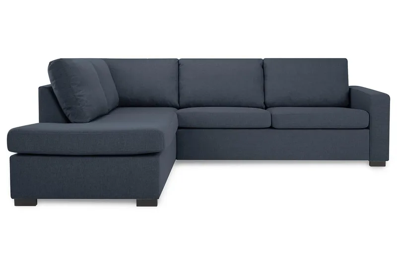 Crazy 3-sits Vänstervänd L-formad Schäslongsoffa i Tyg - Blå - Products - Möbler - Soffa - Divansoffa & schäslongsoffa